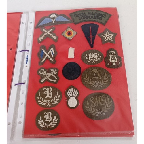 583 - Assorted militaria including cloth rank badges, Wessex Brigade cloth badges, Canadian rank badges an... 