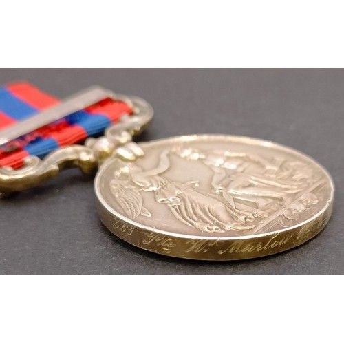 577 - An India General Service medal, awarded to 361 Pte Hy Marlow, 1st Bn ... York LI, with a Burma 1885-... 