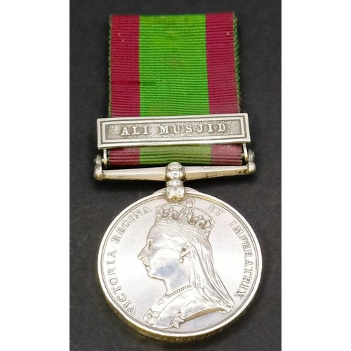 574 - An Afghanistan medal, awarded to 8 Bde 893 Pte T Moran 51st Regiment with Ali Musjid clasp, with cop... 