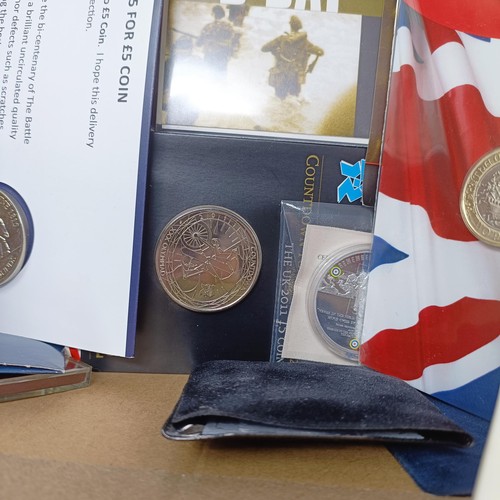 347 - Assorted Royal Mint commemorative coins, other assorted crowns and items...