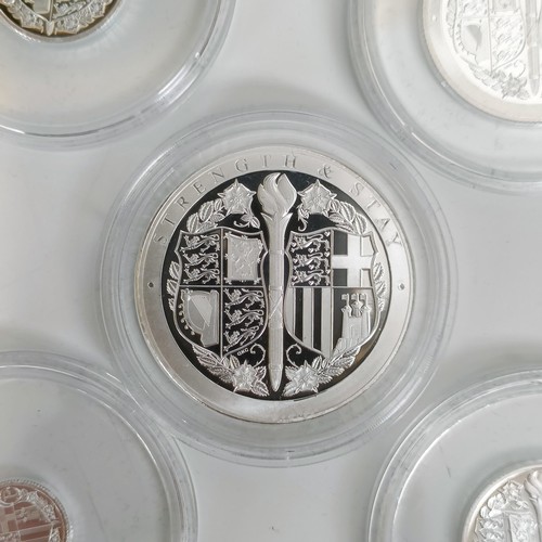 350 - Assorted commemorative silver crowns and other coins...