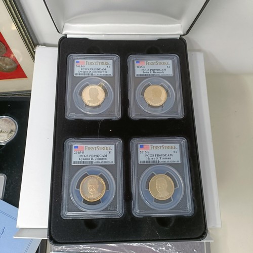 354 - Assorted modern commemorative and other coins, some in cases (box)...