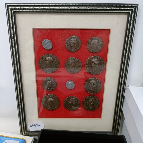 354 - Assorted modern commemorative and other coins, some in cases (box)...