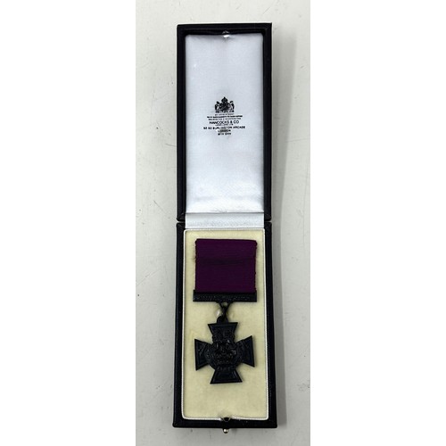 531 - An official Hancocks replica Victoria Cross, the reverse engraved 'Hancocks 256', cased, with paperw... 