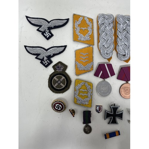 534 - Assorted replica German insignia, and other items Provenance: On Instructions of the Family: Medals ... 