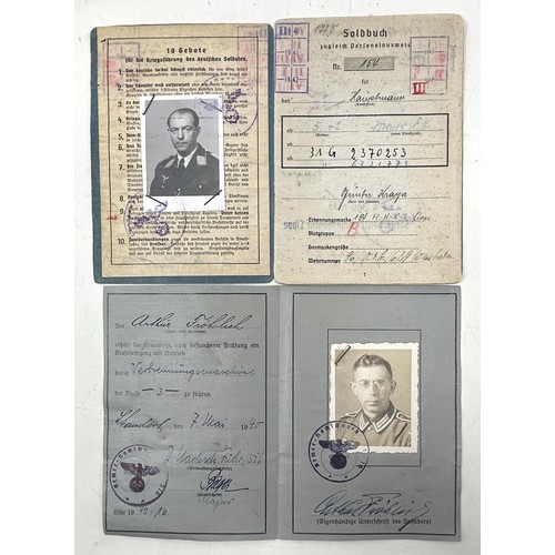 559 - A German NSDAP/SS membership card, to Erwin Lehmann, 15th June 1934, a German World War II driving l... 