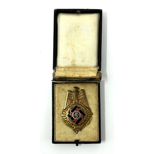 566 - A German Third Reich Honour Badge of the Technical Emergency Service, Wilhelm Fuhner, Pforzheim, Ges... 