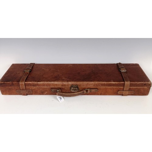 504 - A leather shotgun case