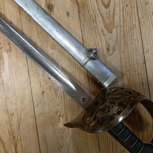 519 - A Victorian Infantry officer's sword, in a scabbard