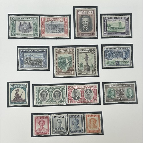 728 - Rhodesias and Nyasaland- Fine unused collection with complete sets throughout incl. Rhodesia Double ... 