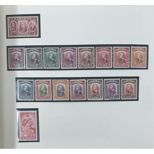 729 - British Asia- Fine collection on album leaves with Straits Settlements, FMS, extensive Malaysia with... 