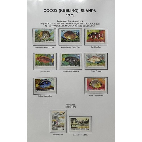 746 - Cocos Keeling Islands- attractive 1963-2010 large unused practically complete collection on album le... 