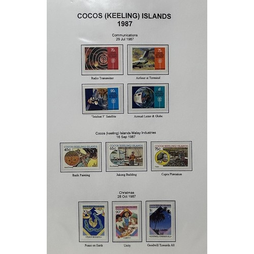 746 - Cocos Keeling Islands- attractive 1963-2010 large unused practically complete collection on album le... 