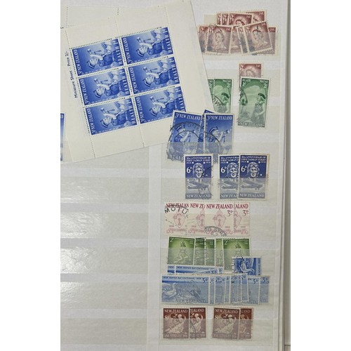 749 - New Zealand- Duplicated mint and used selection housed in a large red stockbook, issues from about 1... 