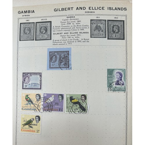 799 - Assorted world stamps, including a penny black, trimmed, in two Triumph albums (2)...