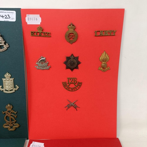 423 - A group of Indian Army badges, shoulder titles and items, including a South Waziristan Scouts badge ... 