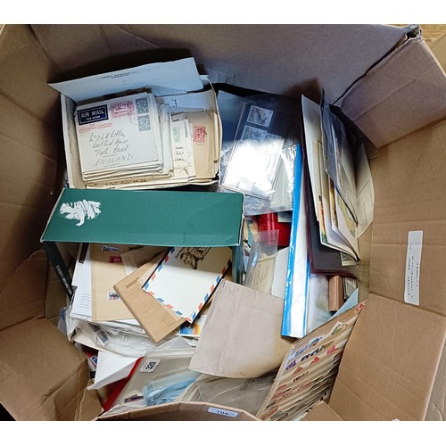 709 - A large group of assorted first day covers, stamps, postal history and other items (3 large boxes)