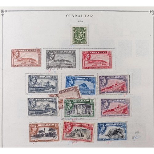 710 - Gibraltar- Extensive predominantly unused collection on album leaves with QV-QE2 with extensive QE2 ... 