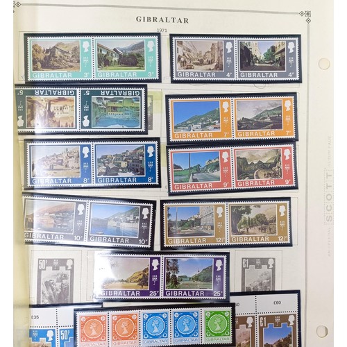 710 - Gibraltar- Extensive predominantly unused collection on album leaves with QV-QE2 with extensive QE2 ... 