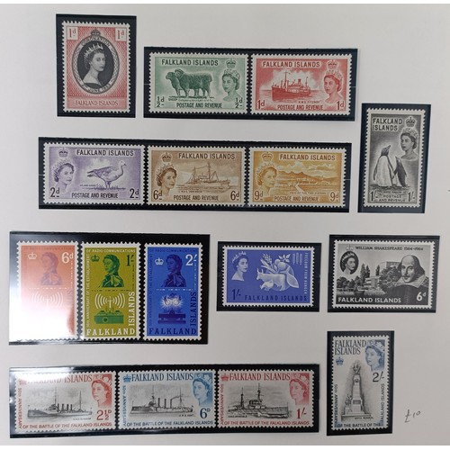 715 - Falkland Islands- Fine unused GVI-QE2 collection on album leaves with 1952 and 1960 sets to £1... 