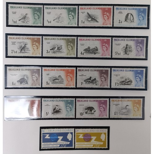 715 - Falkland Islands- Fine unused GVI-QE2 collection on album leaves with 1952 and 1960 sets to £1... 