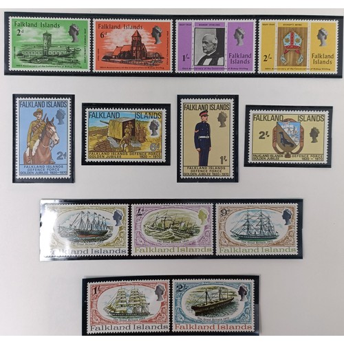 715 - Falkland Islands- Fine unused GVI-QE2 collection on album leaves with 1952 and 1960 sets to £1... 