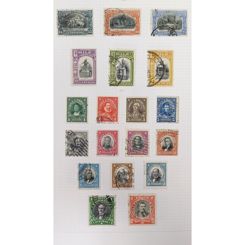 721 - Chile- 1854-1980s fine collection on album leaves with a good range of the early Columbus issues, se... 