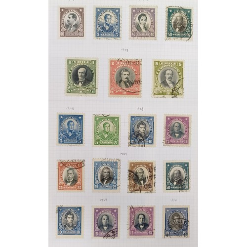 721 - Chile- 1854-1980s fine collection on album leaves with a good range of the early Columbus issues, se... 