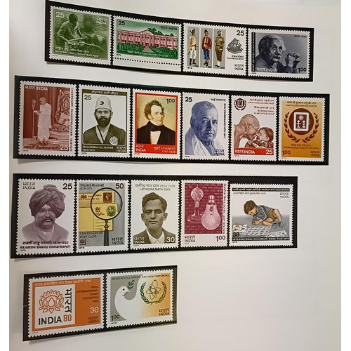 726 - India- Fine predominantly unused collection in album leaves with unused better sets and values inclu... 