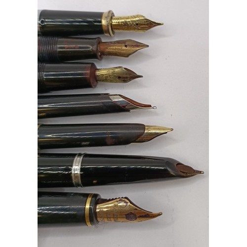 1651 - A Parker fountain pen, and assorted other pens (10)