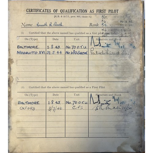 199 - A group of nine medals, awarded to F/L K R Booth RAF, comprising a Distinguished Flying Cross (DFC),... 