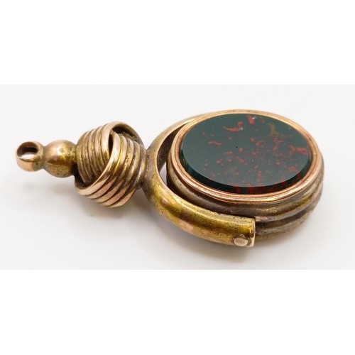 1679 - A 9ct gold Albert, 32 g, and a swivel fob