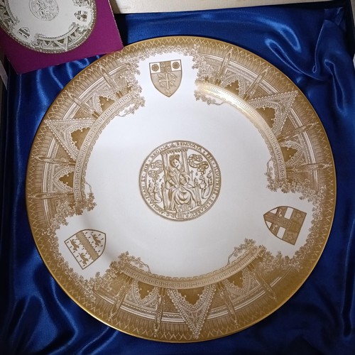 1088 - A Paragon part tea and dinner service, a Spode limited edition plate, a map and a group of cricket r... 