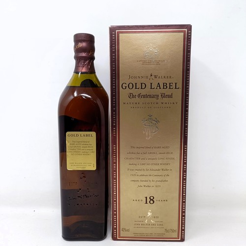 1516 - A bottle of Johnnie Walker Centenary Blend Gold Label whisky, 18 year old, with box