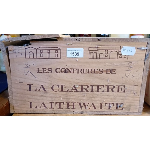 1539 - Eleven bottles of Chateau la Clariere Laithwaite, 1995 (11)