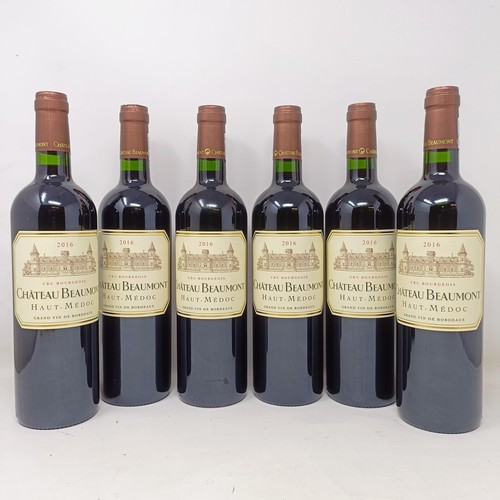 1571 - Twelve bottles of Chateau Beaumont, 2016, in two cardboard boxes