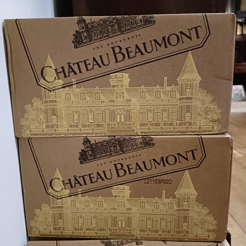 1573 - Twelve bottles of Chateau Beaumont, 2019, in two cardboard boxes