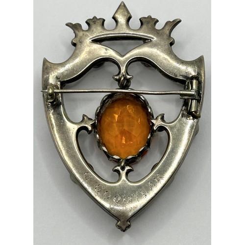 1682 - A Scottish silver and gem set brooch