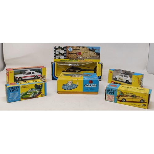 934 - A Corgi Major Toys HDL Hovercraft SR-NI, No 1119, boxed, a James Bond 007 Stormberg Helicopter No 92... 