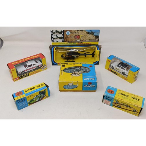 934 - A Corgi Major Toys HDL Hovercraft SR-NI, No 1119, boxed, a James Bond 007 Stormberg Helicopter No 92...