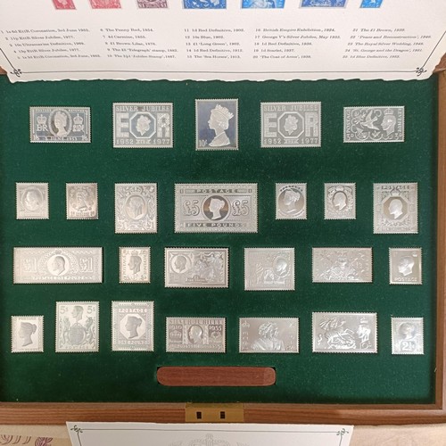 1791 - A set of Hallmark Replicas silver stamps of Royalty, limited edition no. 3951/10000, with certificat... 