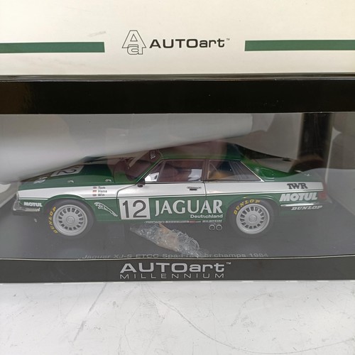 1025 - An Autoart 1:18 scale model of a Jaguar XJ-S 1985 Walkinshaw & Percy/Bathurst 3rd place #8, boxe... 