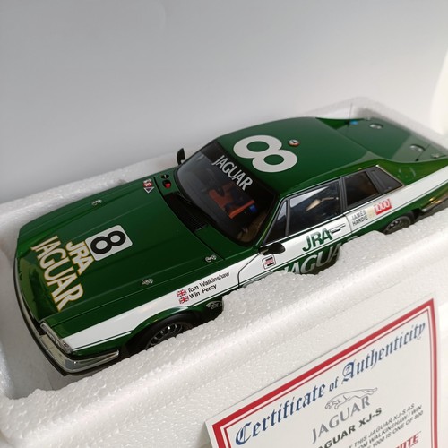 1025 - An Autoart 1:18 scale model of a Jaguar XJ-S 1985 Walkinshaw & Percy/Bathurst 3rd place #8, boxe... 