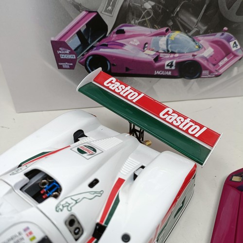 1032 - A Spark 1:18 scale model, of a Le Mans Jaguar, boxed, and a similar Exoto Jaguar No 60 (2)