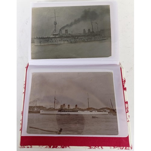 1176 - A group of assorted monochrome photographs, probably late 19th/early 20th century, including shippin... 