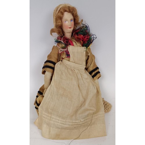 1013 - A vintage felt doll, 20 cmProvenance:  Sold on behalf of the SNCB Society