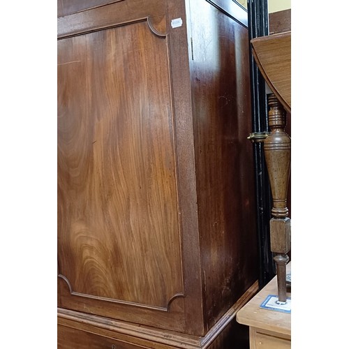 1341 - A 19th century mahogany linen press, 122 cm wide