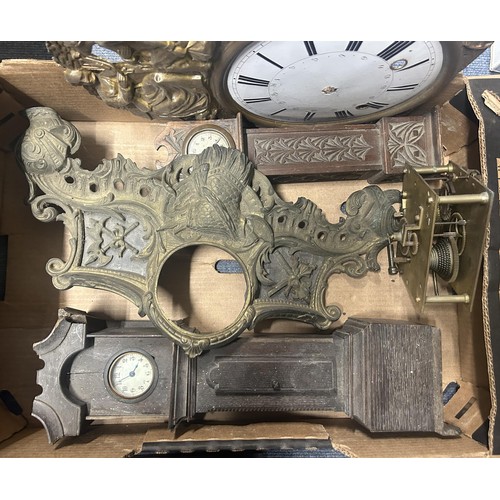 1235 - Assorted clock cases, movements and related items (qty)