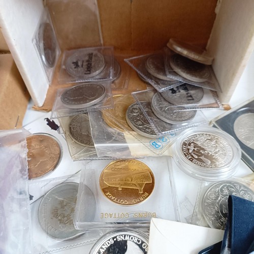 357 - Assorted GB, world coins and related items (box)