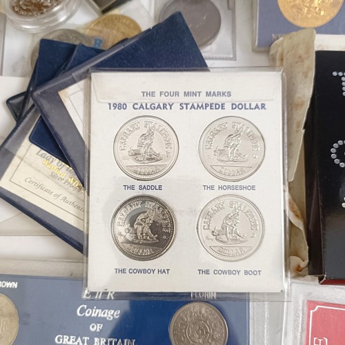 357 - Assorted GB, world coins and related items (box)